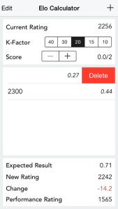 Elo Calculator Screenshot